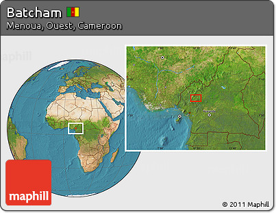 Satellite Location Map of Batcham