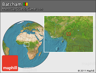 Satellite Location Map of Batcham