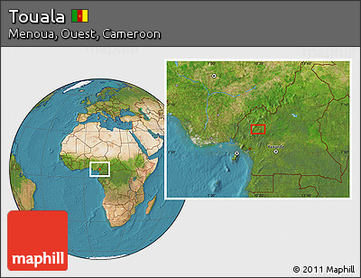 Satellite Location Map of Touala