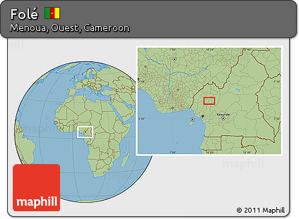 Savanna Style Location Map of Folé