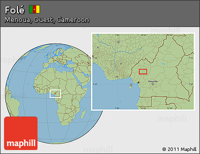 Savanna Style Location Map of Folé