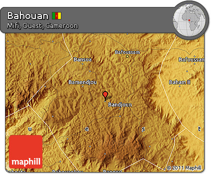 Physical Map of Bahouan