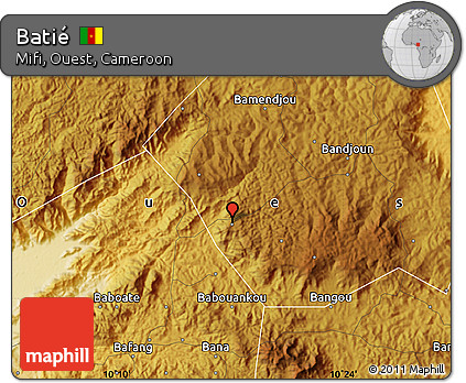 Physical Map of Batié