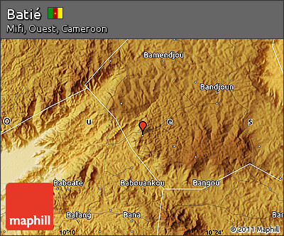 Physical Map of Batié