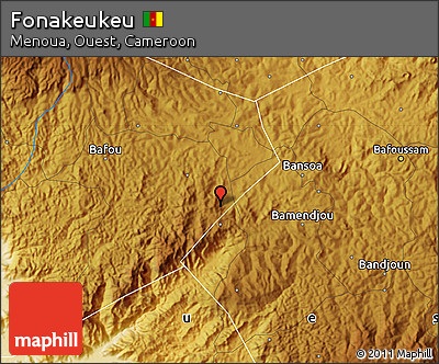 Physical Map of Fonakeukeu