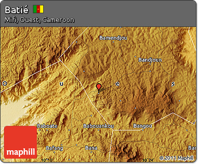 Physical Map of Batié