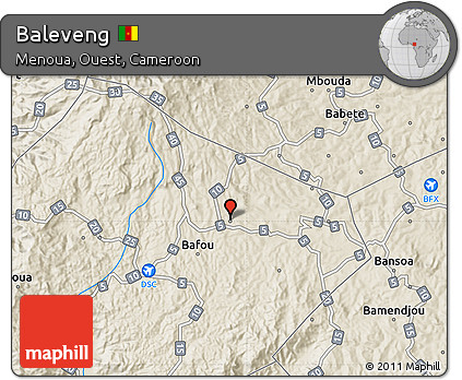 Shaded Relief Map of Baleveng