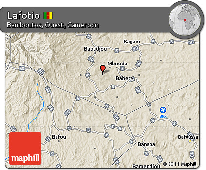 Shaded Relief Map of Lafotio