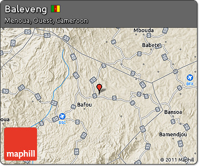 Shaded Relief Map of Baleveng