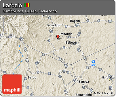 Shaded Relief Map of Lafotio