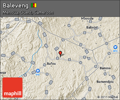 Shaded Relief Map of Baleveng