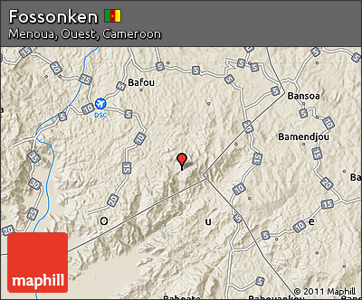 Shaded Relief Map of Fossonken
