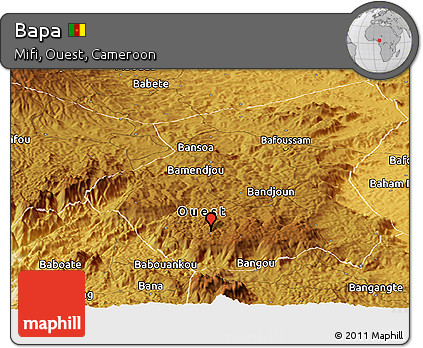 Physical Panoramic Map of Bapa