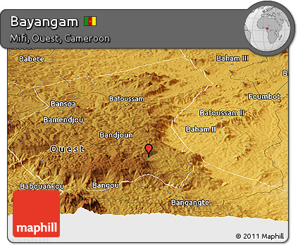Physical Panoramic Map of Bayangam