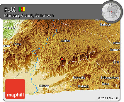 Physical Panoramic Map of Folé