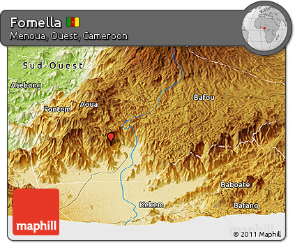Physical Panoramic Map of Fomella