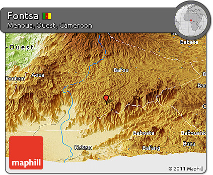Physical Panoramic Map of Fontsa