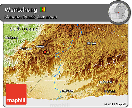 Physical Panoramic Map of Wentcheng