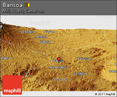 Physical Panoramic Map of Bansoa
