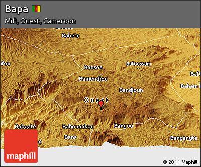 Physical Panoramic Map of Bapa