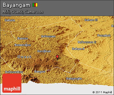 Physical Panoramic Map of Bayangam