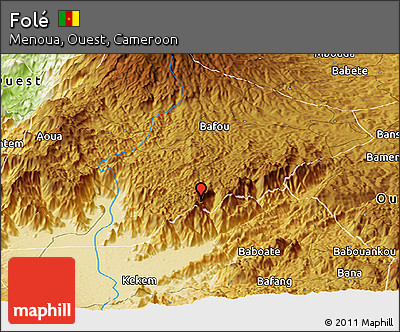 Physical Panoramic Map of Folé