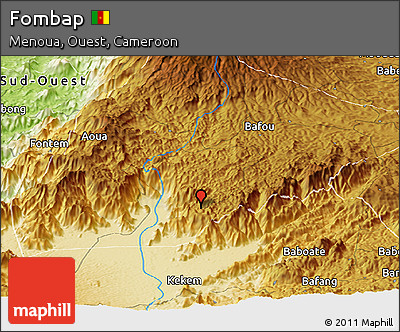 Physical Panoramic Map of Fombap