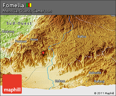 Physical Panoramic Map of Fomella