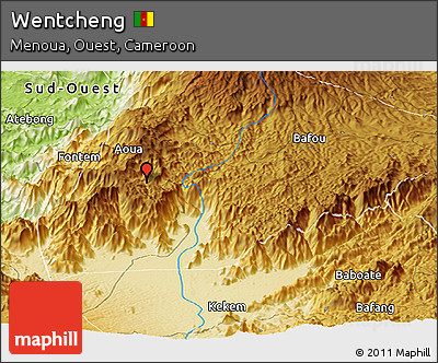 Physical Panoramic Map of Wentcheng