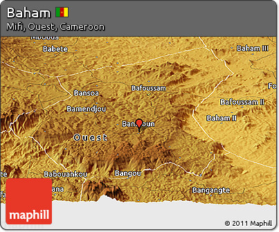 Physical Panoramic Map of Baham