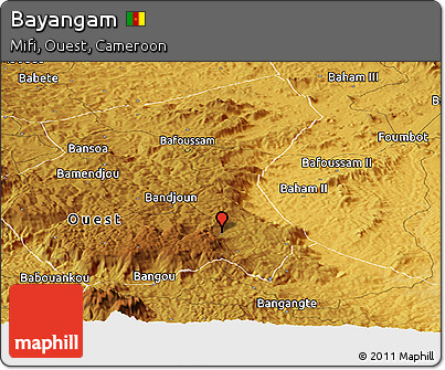 Physical Panoramic Map of Bayangam