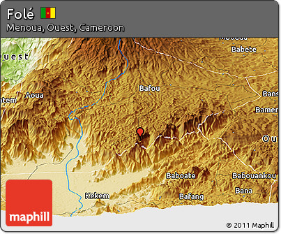 Physical Panoramic Map of Folé