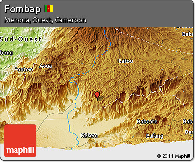 Physical Panoramic Map of Fombap