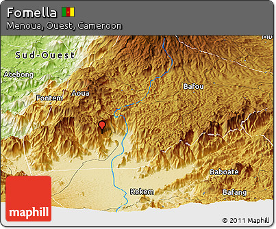 Physical Panoramic Map of Fomella