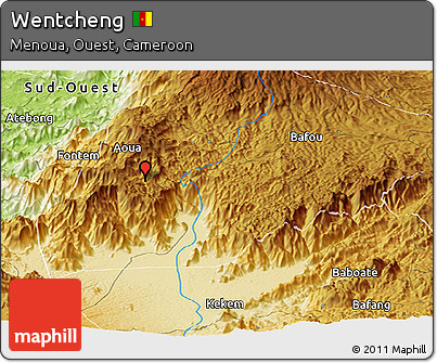 Physical Panoramic Map of Wentcheng
