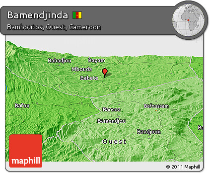 Political Panoramic Map of Bamendjinda