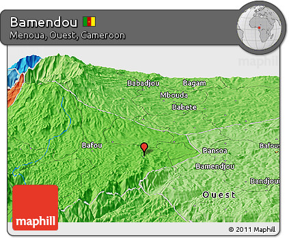 Political Panoramic Map of Bamendou