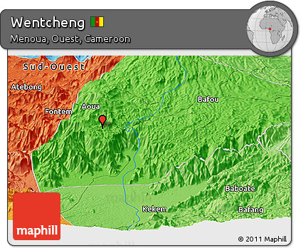 Political Panoramic Map of Wentcheng