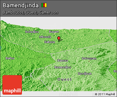 Political Panoramic Map of Bamendjinda