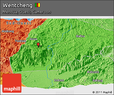 Political Panoramic Map of Wentcheng