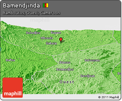 Political Panoramic Map of Bamendjinda