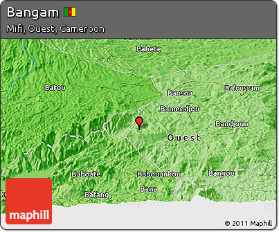 Political Panoramic Map of Bangam