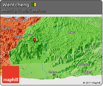 Political Panoramic Map of Wentcheng