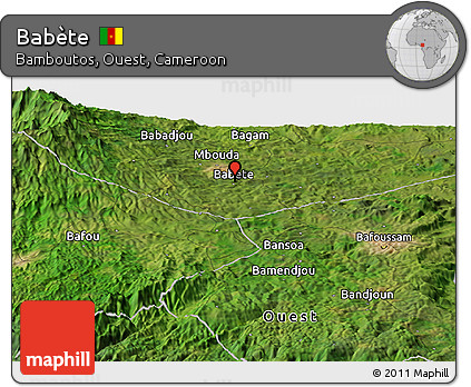 Satellite Panoramic Map of Babète