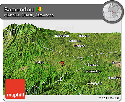 Satellite Panoramic Map of Bamendou