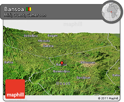 Satellite Panoramic Map of Bansoa
