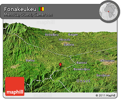 Satellite Panoramic Map of Fonakeukeu