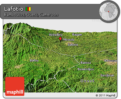 Satellite Panoramic Map of Lafotio