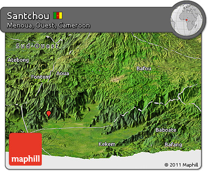 Satellite Panoramic Map of Santchou