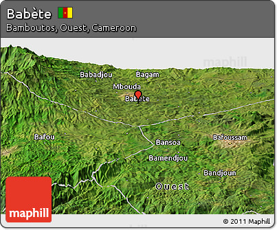 Satellite Panoramic Map of Babète